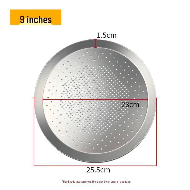 Kangmo 9-дюймовая анодированная перфорированная форма для выпечки пиццы с антипригарным покрытием