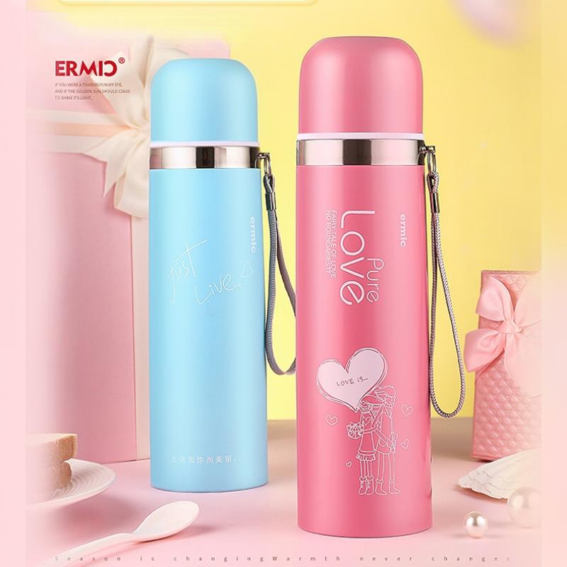 Velkokapacitní termoska 500ml/1000ml vakuová baňka přenosná nerezová termoska láhev na vodu cestovní čajový hrnek kancelářská termoska
