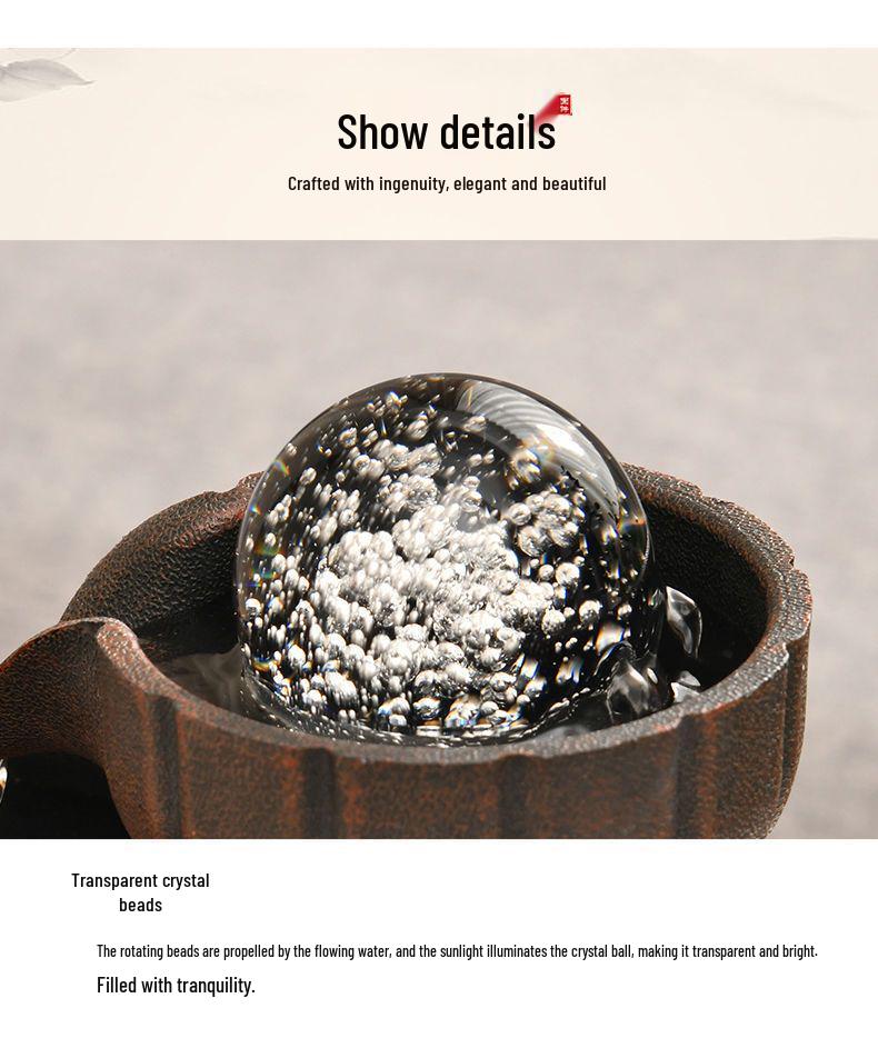 Popular Resin Water Feature: Small Zen Desktop Fountain for Wealth and Tranquility