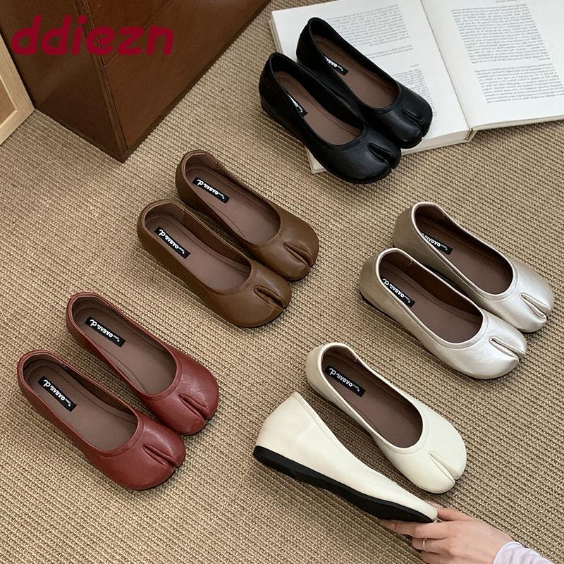 Fashion Fashion Strange Toe Ladies Shallow Shoes With Height Increasing Female Soft Footwear Women Flats Slip On Shoes
