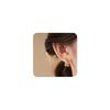 [ASCOMY] Earrings, Ladies, Hoop Earrings, Hypoallergenic To Metals, Surgical Stainless Steel, Large, Gold, Zirconia, Cute Ring, Double Cross,