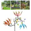Outdoor Windmill for W/ Spinning Flowers Large Wind Spinner Decor for Garden Patio Lawn Metal Sculpture Stake Art Decora