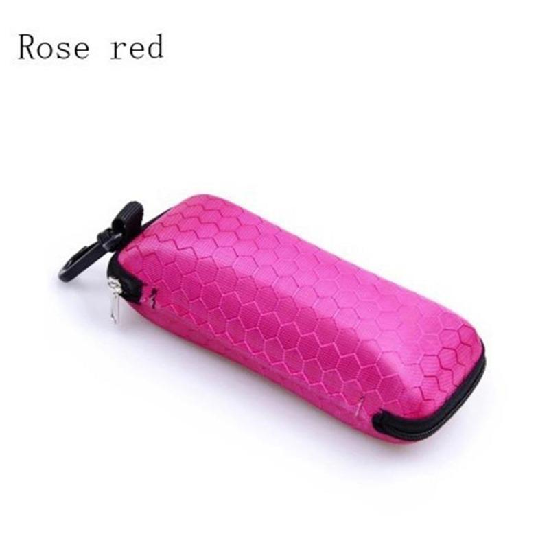 1 PC New Honeycomb Zipper Glasses Case portable Sunglasses Case Zipper Bag Hard Eye Glasses Case Glasses storage box
