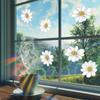 Painted Small Daisy Glass Doors and Windows Home Beautification and Decoration Anti-static Window Stickers