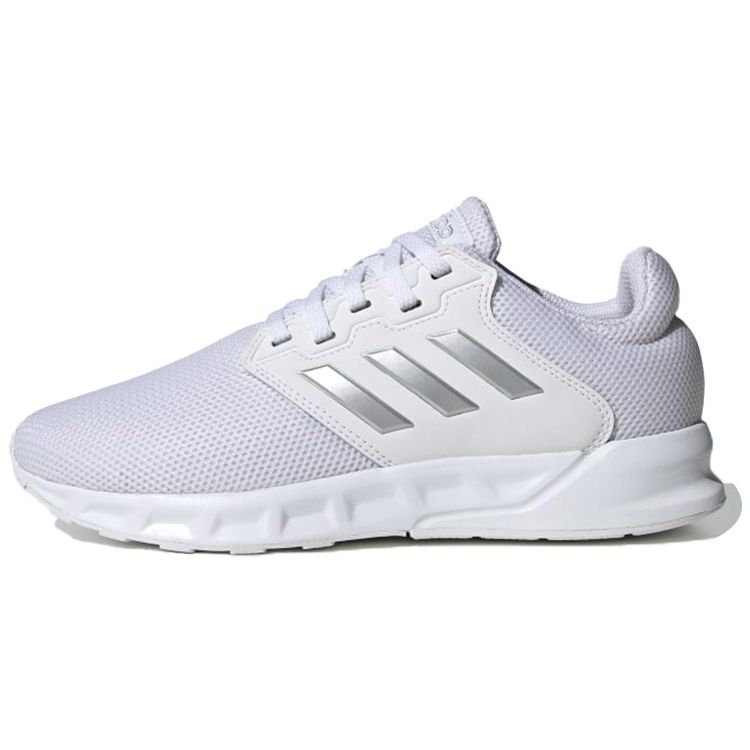 Adidas Neo Show The Way Comfortable Mesh Shock Absorbing Non-Slip Breathable Low-Top Running Shoes Women Running Shoes White Gray FX3748