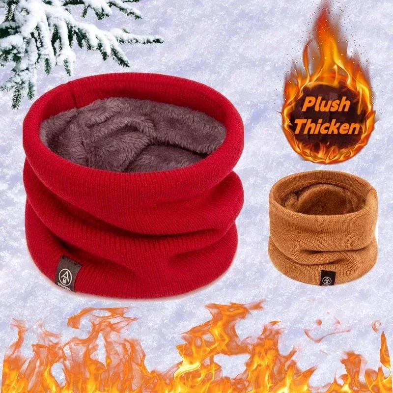 1-20PCS Unisex Winter Scarf Thickened Fleece Lined Warm Neck Gaiter for Outdoor Cycling Student Cold Weather Gift