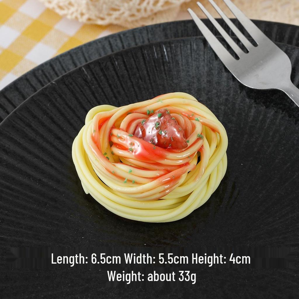 Spaghetti Shrimp Gravy Model for Western Food Display & Movie Props