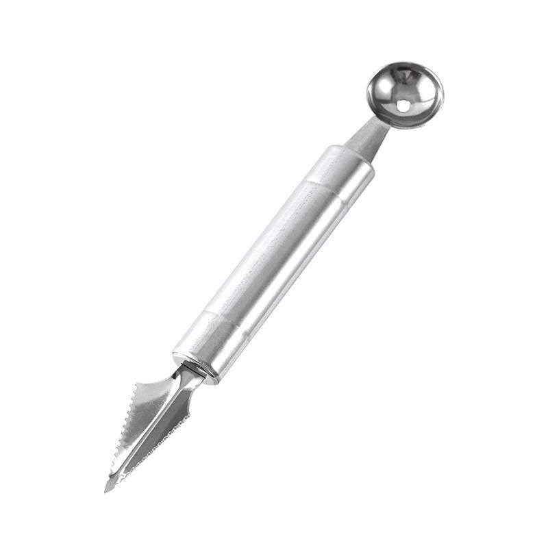 

Kitchen And Household Stainless Steel Two End Digging Ball Carving Knife One Size