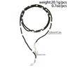 Luxury Handmade Black Crystal CCB Bead Necklace Women's Charm Baroque Pearl Y Shape Long Tassel Sweater Chain Punk Jewelry