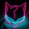 LED Golden Fox Mask Masquerade Party Halloween Birthday Christmas Dance Festival Cosplay Fox Mask LED Steampunk Style Kabuki Mas