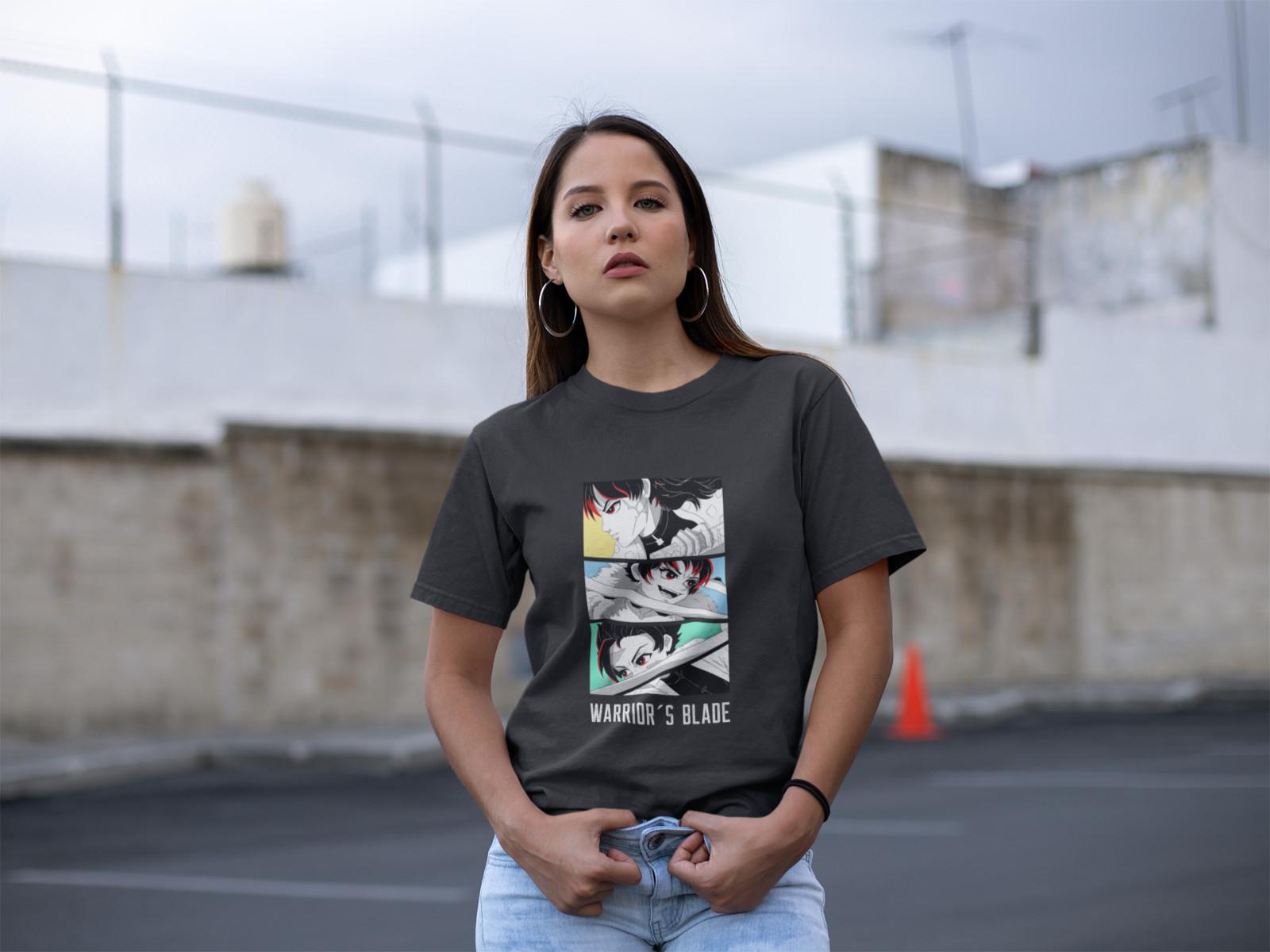 Demon Slayer Blade Sword Warrior Organic Womens T-Shirt Mens Womens Tees Top Oversized Anime S-XXXL XL