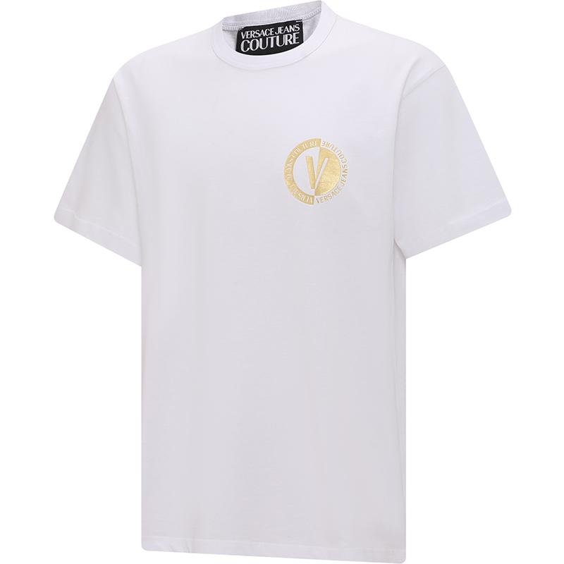 Versace Jeans Couture Logo-print Cotton T-shirt 74GAHT10-CJ00T-00G03