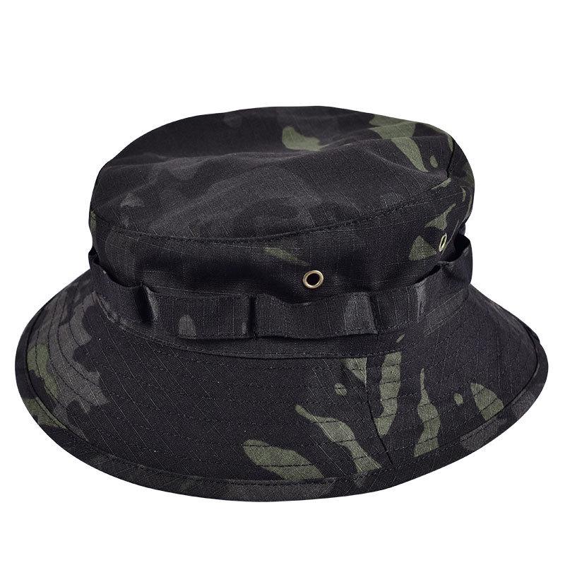 

British SAS Aircrew Short Brim Fisherman Hat - MC Camouflage, Sun Protection, Breathable Cycling Cap One Size