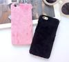 Luxuriöse warme Plüsch-Handyhülle aus Kaninchenfell für Phone 6 6s Plus 7 7Plus Hartschalen-Rückseite