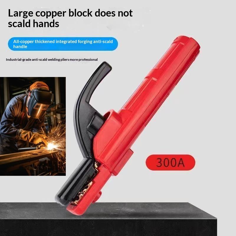 1Pcs Copper Heavy Jaw Holding Plier With Soft Handle 300 Amp Welding Electrode Holder For Arc Mma Welder