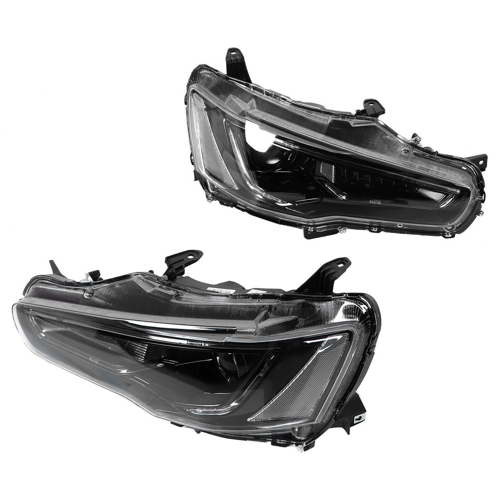 LED Dual Beam Projector Dynamic Headlights Blackout Fit for LancerEvo X 2008?2017 LHD