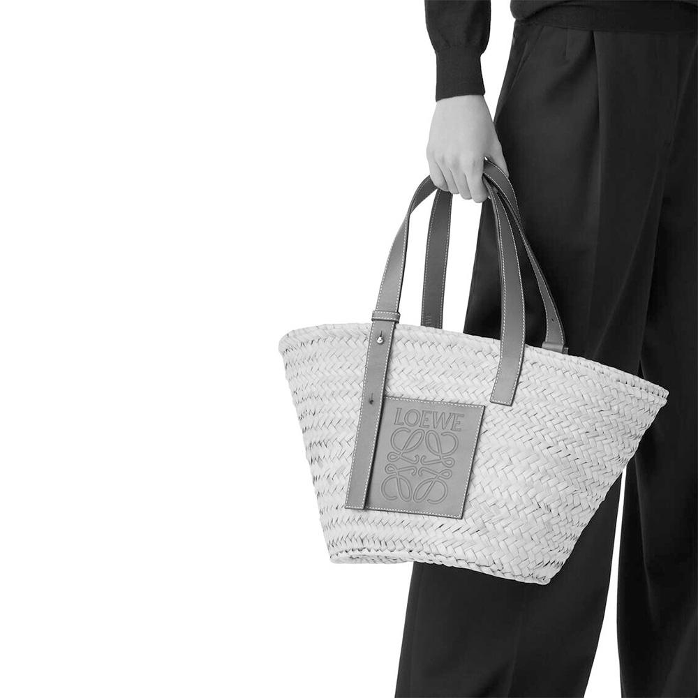 Loewe Large Basket Bag Natural/White Women Bags Tan A223S92X04-2163