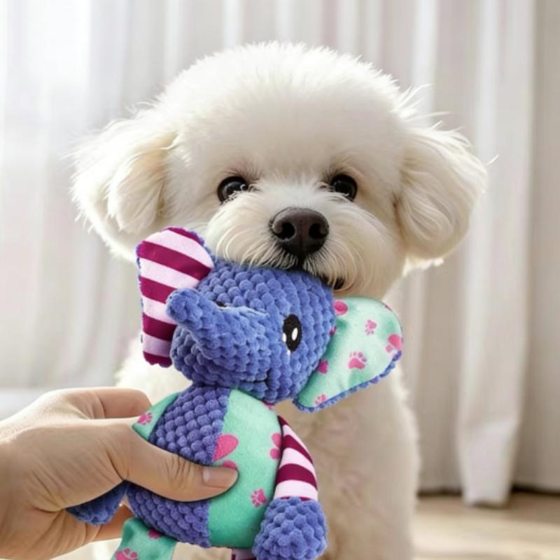New Interactive Pet Plush Toy for Cat And Dog - Cute Squeaky Bite Resistant Puzzle Chew Toy for Teeth Cleaning Pet Supplies