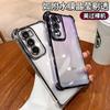 For OPPO Reno 12 Pro Case Fashion Electroplated Soft Silicone Transparent Back Cover Simple Dustproof Shockproof Bumper