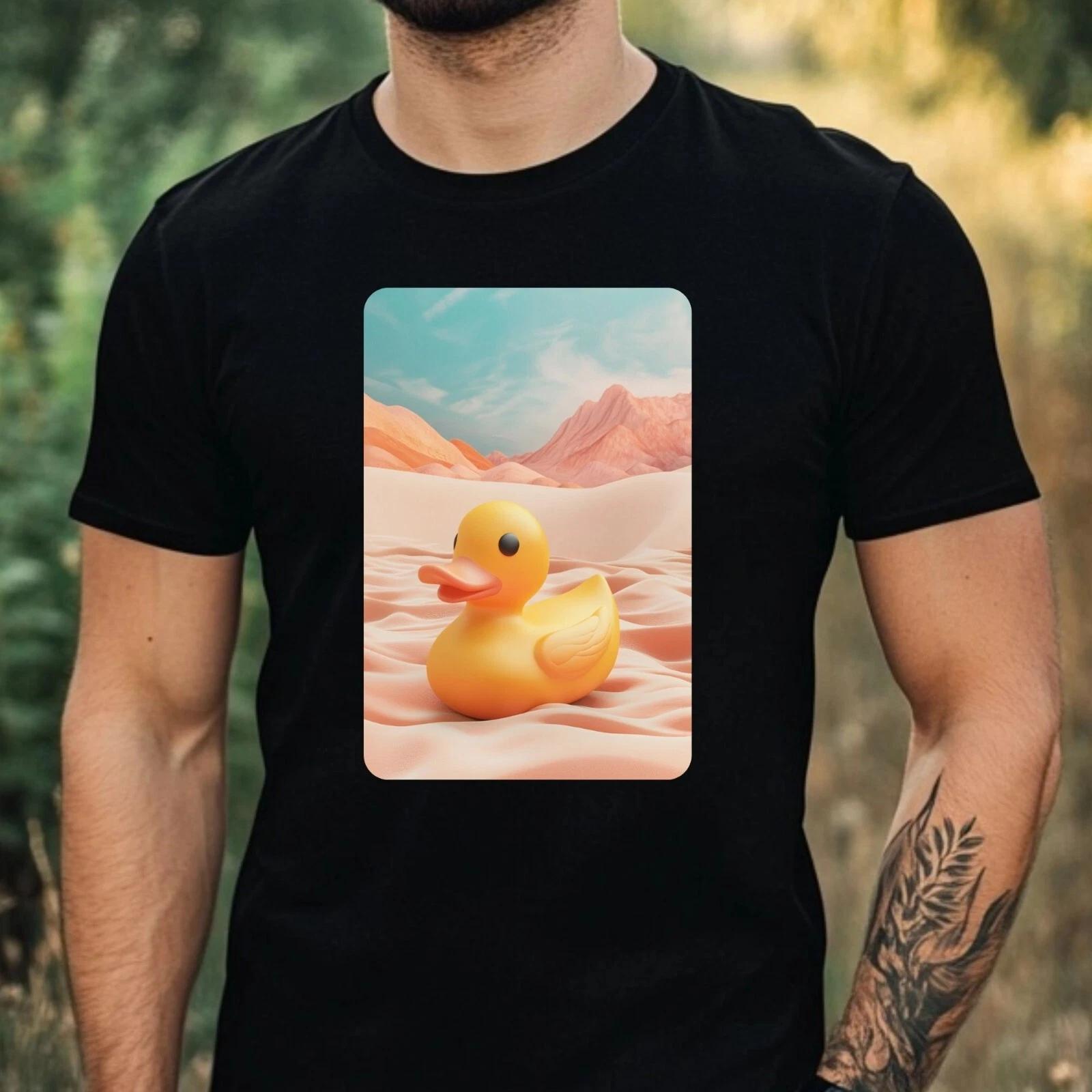 T-Shirt Herren Gummiente in Wüstenlandschaft Motiv Baumwolle Größe XS bis 5XL L
