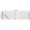 VidaXL Wire Mesh Fence with Flange, Decorative Fence Panel, Garden Patio Protection Barrier 154184