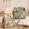 1pcs Floral Lunch Box Storage Bag Portable Meal Container Bag Outdoor Travel Camping Bento Bag for Food Storage