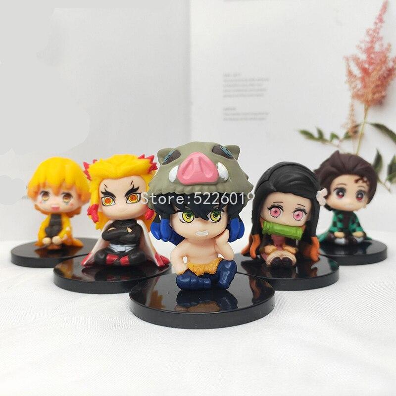 Kimetsu No Yaiba Anime Figure Demon Slayer Action Figure Kamado Tanjirou Kamado Nezuko Agatsuma Zenitsu Figurine Toys