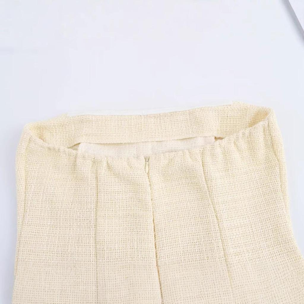 2025 Spring Women's European & American Fashion Strapless Slim-Fit Knit Dress