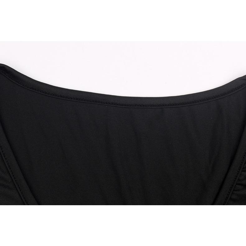 GMXIA Women's Fashion Summer Spring Solid Color Print Short Sleeve U-Neck High Waist Casual Dresses