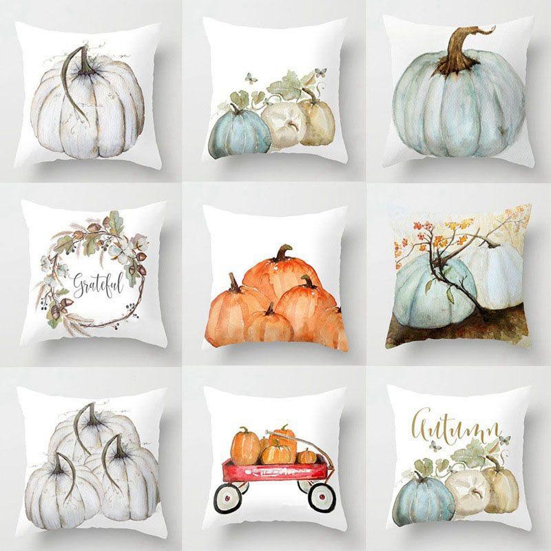 Beautiful Festival Decoration Pumpkin Pillow Cover With Invisible Zipper