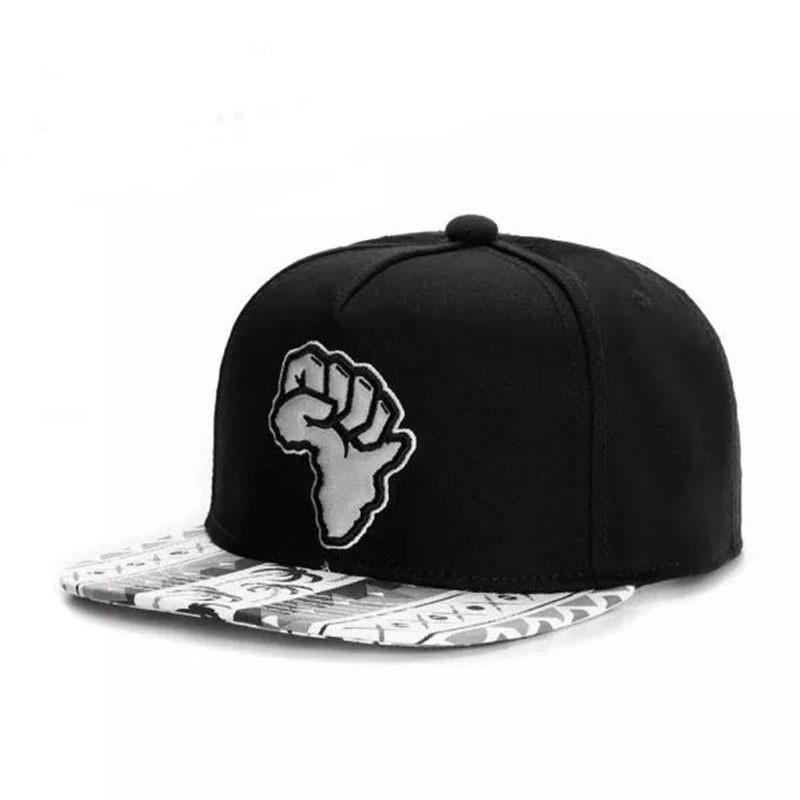 Power Red Fist Hip Hop Style Baseball Cap With Breathable Cotton For Streetwear And Outdoor Activities