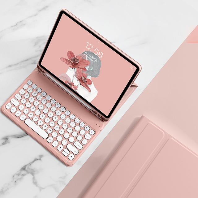 Etui na iPad Mini 6 2021 8,3 cala z klawiaturą, magnetyczna okładka na iPad Mini 4 5, składane inteligentne skórzane etui, klawiatura bezprzewodowa