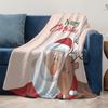 Santa Claus Throw Blanket Christmas Deer Pattern Cozy Fleece Bedding Festive Holiday Gift Home Decor Reindeer Navidad Holiday Se
