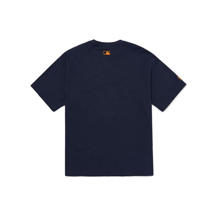 New MLB Drop Shoulder Sleeve T Shirt Unisex Marine Blue 3ATSC2023-46NYS