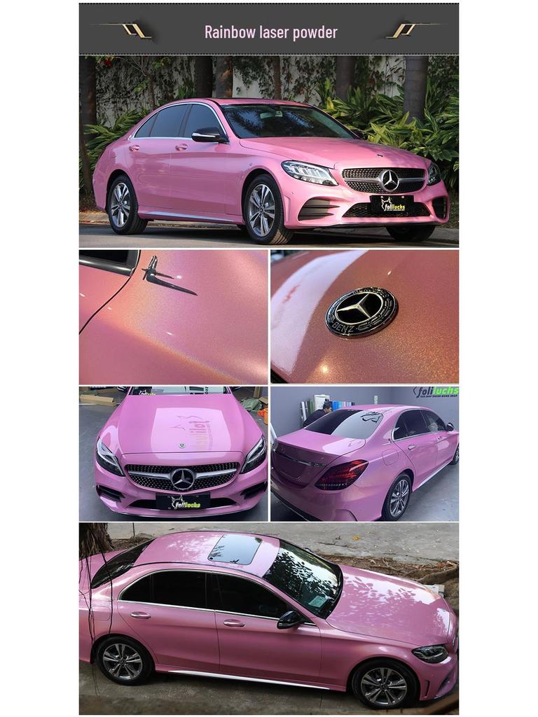 Laser Color Change Film: 7-Color Pearlescent Wrap for Full Car In White, Gray, or Black