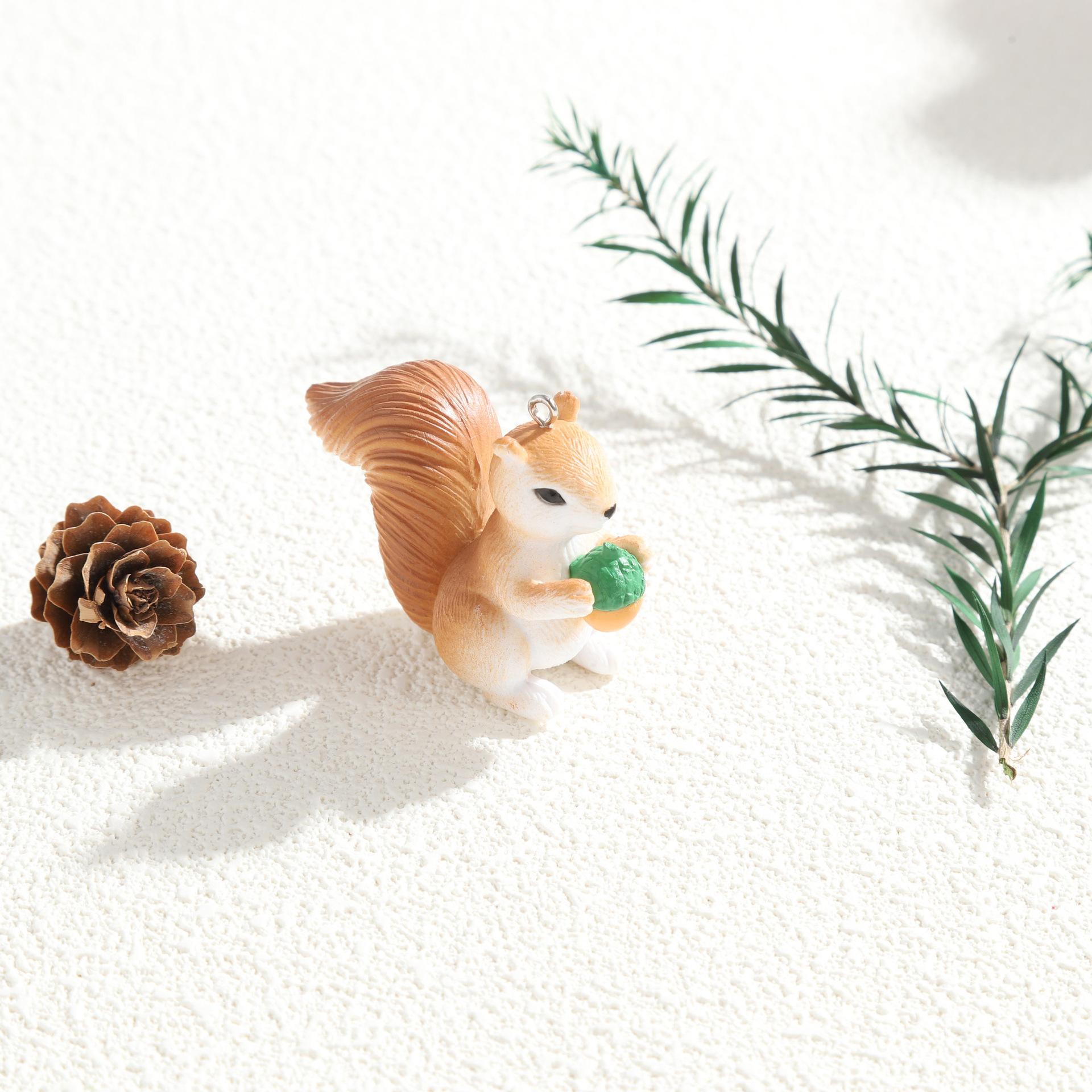 

Мультяшная мини-кукла, милая креативная имитация, брелок в виде белки, аксессуары для украшения автомобиля, аксессуары для самостоятельного изготовления A