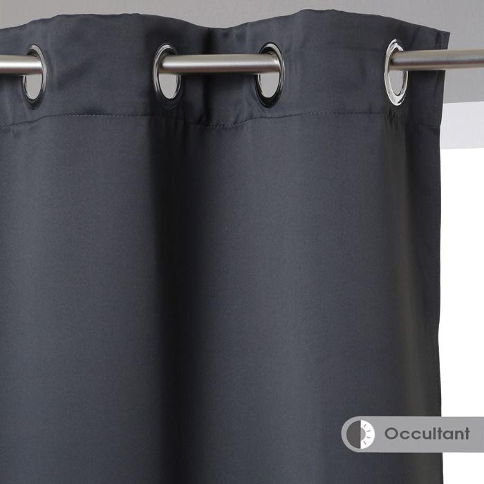 Set of 2 Slate Grey Blackout Curtains 135x240cm - Atmosphera Interior Designer