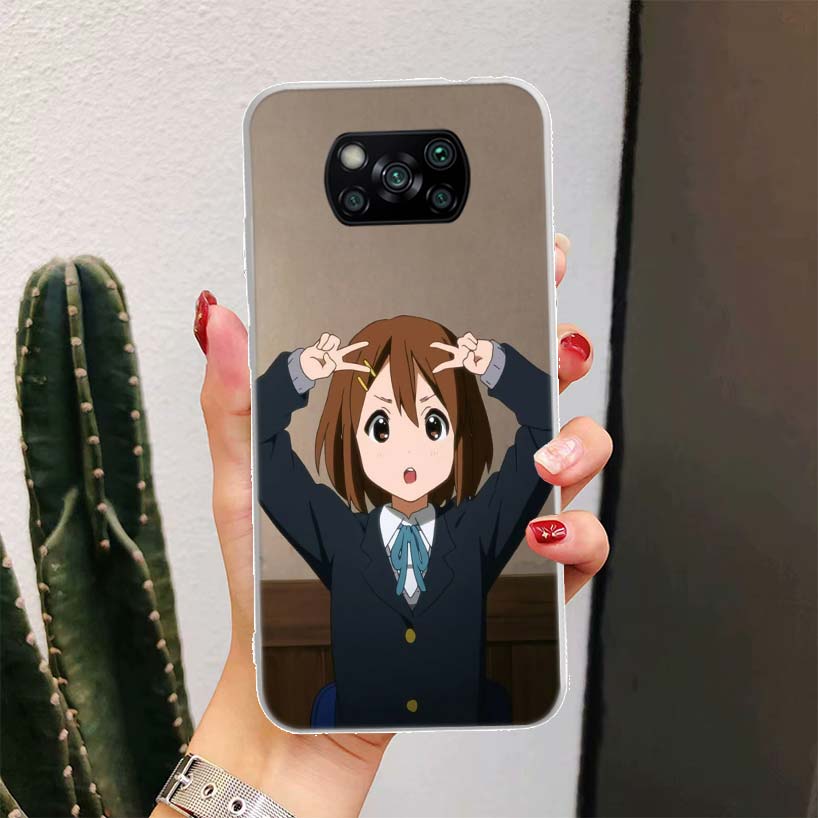 K on! Hirasawa Yui Anime For Xiaomi Poco X6 X3 Nfc X5 X4 F6 F5 Pro Phone Case F4 Gt F3 F2 F1 M5S M4 M3 M2 5G Fundas Coque X3 Nfc