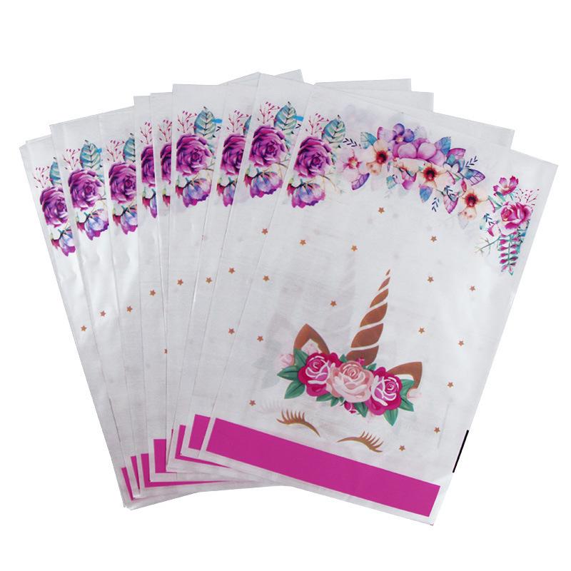 Unicorn Pink Party Set: Paper Plates, Napkins, Utensils, and Tablecloth for Children's Birthday.