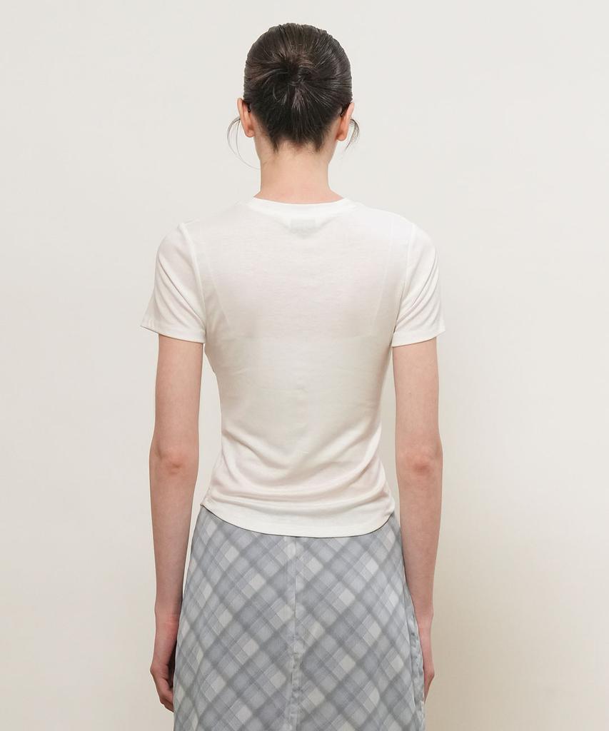GENERALIDEA Acetate Round Neck T-Shirt [White] / Gf2Lts509