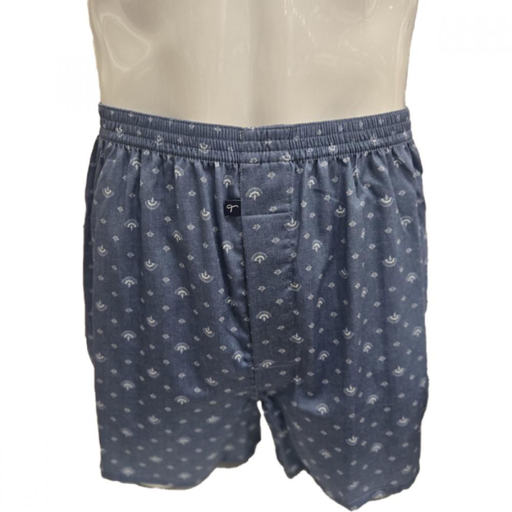 Triumph Men 80s Cotton 100 Navy Snowflake Print Trunk Panty Tfmtk612 Ny 95