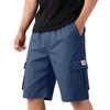 Men's Relaxed Fit Cargo Shorts with Multi Pocket Design and Elastic Waistband for Casual Outdoor