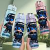 1PC Cool Cap Boy Game Character 750ml Color Plastic Sports Water Bottle Leakproof Flip Straw Lid Suitable for Sports Office Home Use
