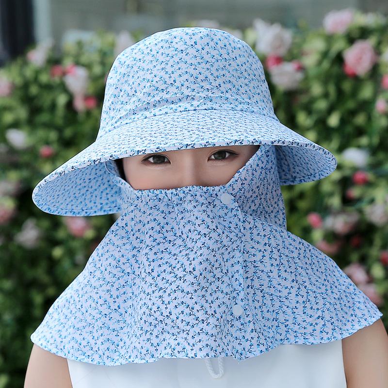 Women'S Sun Protection Visor Uv Protection Outdoor Work Hat Windproof Cycling Hat Tea Picking Hat
