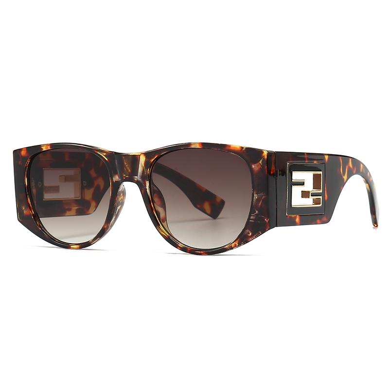 Modern Retro Cat Eye Sunglasses Scottish Pattern European American Street Photography Fashion Ins Cross Border