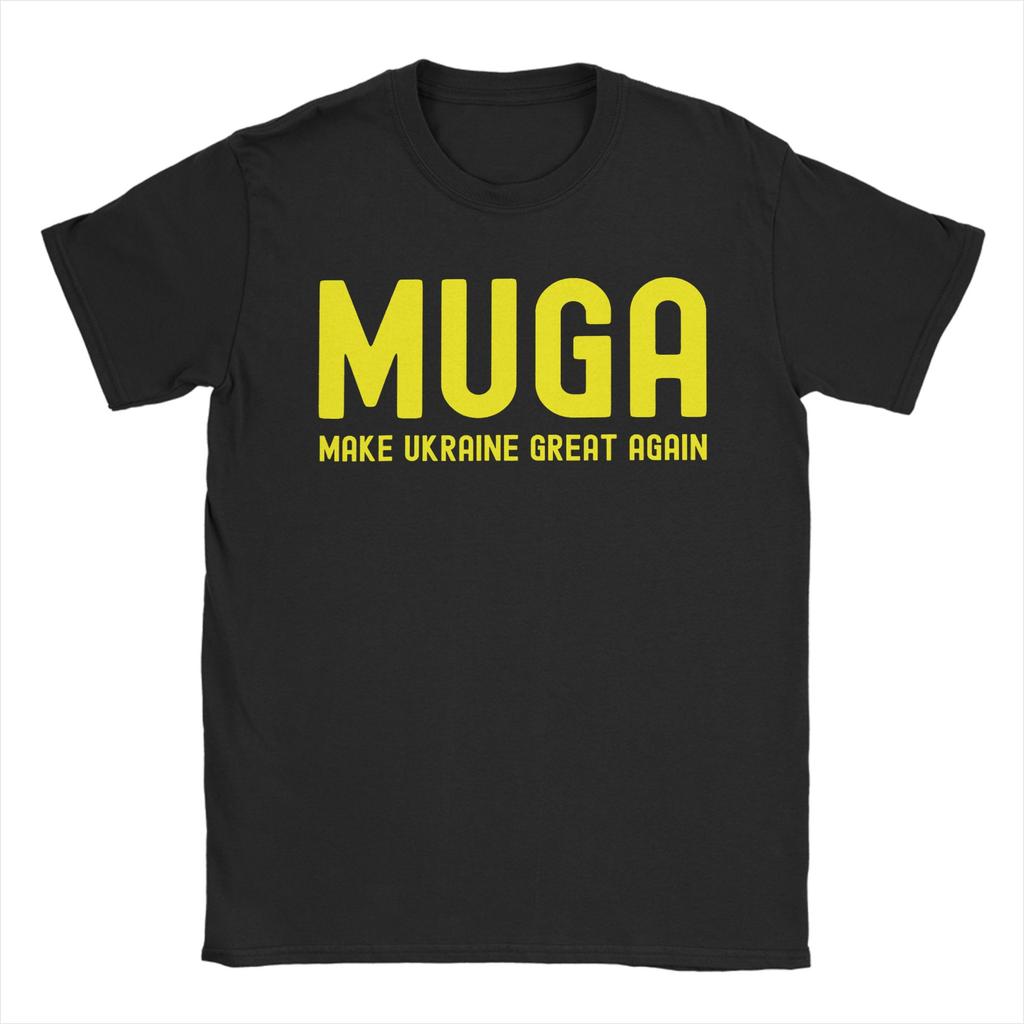 MUGA Make Ukraine Great Again TShirts Men Novelty 100 Cotton Tees Crew Neck Short Sleeve T Shirt Party Tops