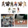 1/64 Men and Women Chatting Model People Figurines Chair Table Tiny for Diorama