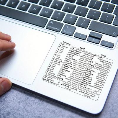 1 Sæt Selvklæbende Vinyl Tastaturgenvejsklistermærker | Hurtig Reference til Windows, Excel og Word, Office Software