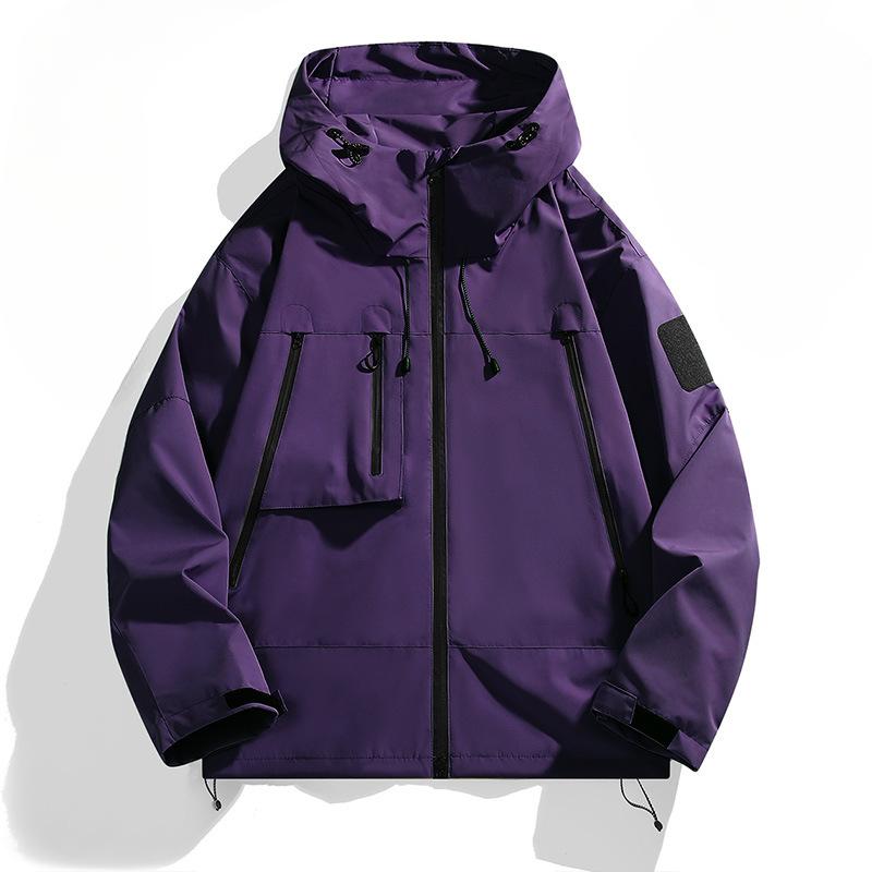 

Spring and Autumn New Shock Jacket Men s Functional Working Outdoor Waterproof Hooded Cardigan Jacket 3XL