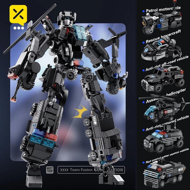 TOYLINX 691PCS Cool Puzzle Transformation Bricks Mecha Building Blocks Education Toys Birthday Gifts Christmas Gifts for Kids